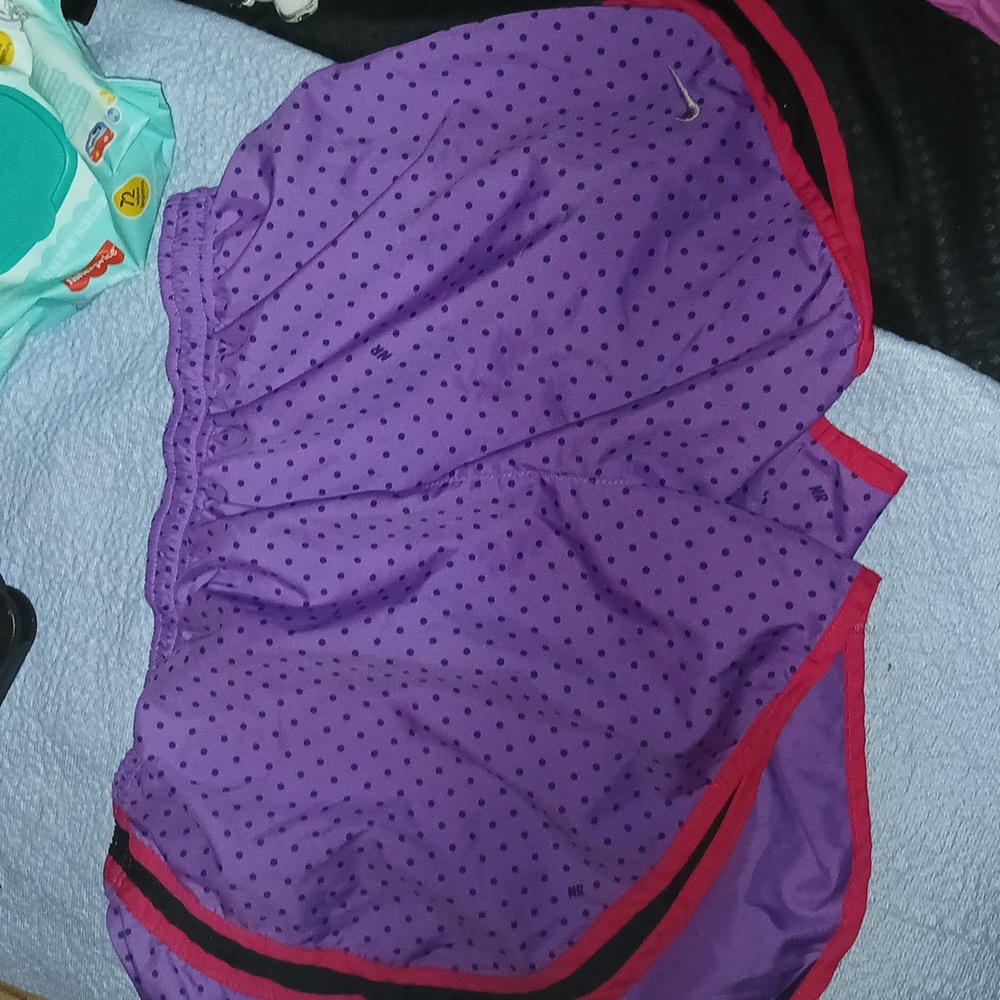 Nike Womens Purple and Red Trim Shorts